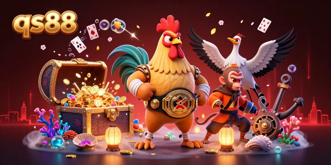 Engage in thrilling gameplay at qs88 with vibrant characters in a dynamic casino scene.