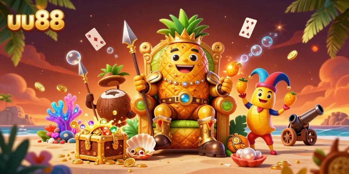 Claim exhilarating wins with uu 88 featuring the golden pineapple king and vibrant beach casino treasures.