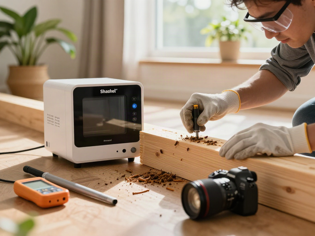 Traitement des insectes xylophages avec Shashel® dans une maison.