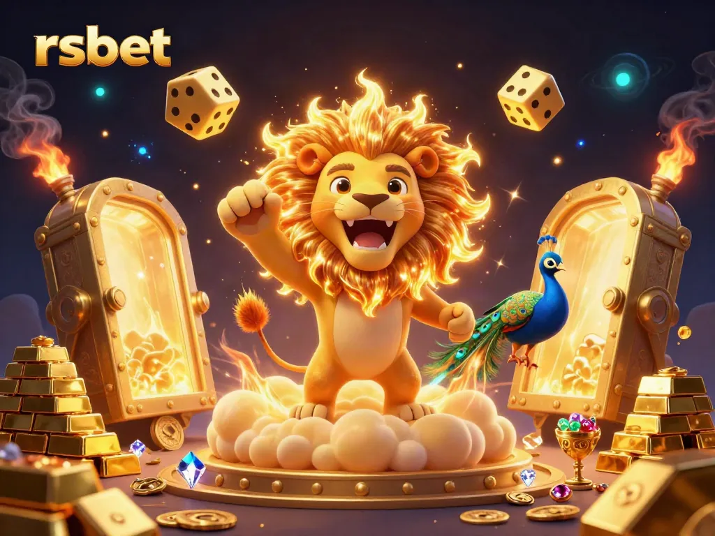 Experience thrilling gameplay with rsbet featuring a 3D lion and golden casino elements.