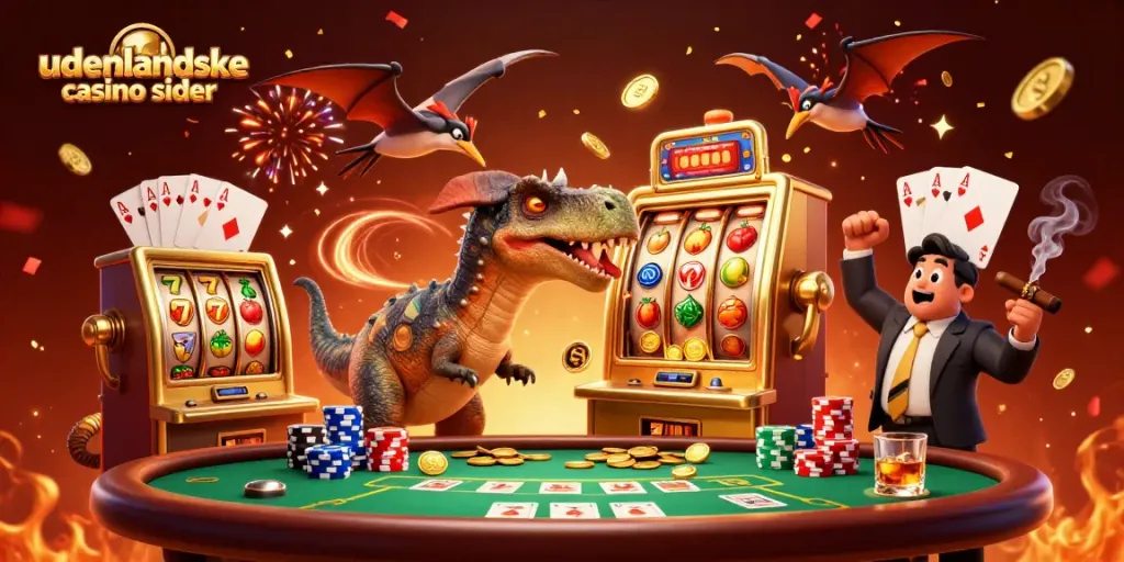 Experience the excitement of udenlandske casino sider with dynamic characters and vibrant casino elements.